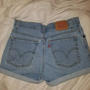 Levi's high rise  jean shorts